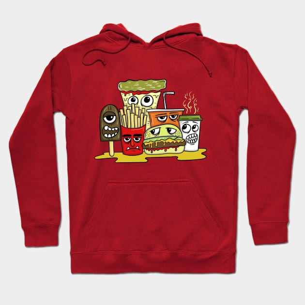 Fast food monster Hoodie by UniqueDesignsCo
